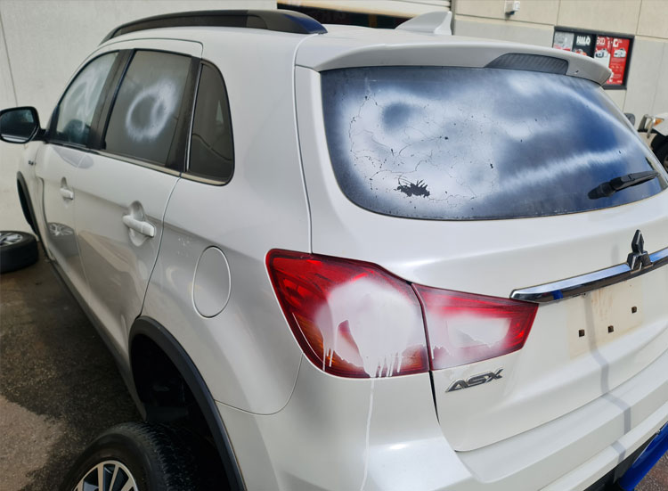 Car Window Overspray